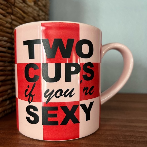 Red and White Checkered Mug - Picture 2 of 5